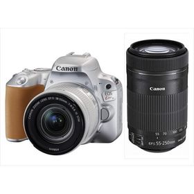 キヤノン Canon EOS Kiss X9 EF-S 18-55mm STM EF-S 55-250mm STM ダブルズームレンズキット シルバー デジタル一眼レフ カメラ 中古