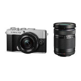 オリンパス OLYMPUS PEN E-P7 EZダブルズームキット ミラーレス一眼カメラ E-P7-EZWZK-SL シルバー OM SYSTEM