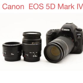 保証付き/Canon EOS 5D Mark IV 標準&望遠&単焦点セット