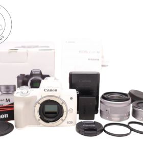値下げ◆極上品⭐︎Canon EOS Kiss M EF-M 15-45mm EF-M 22mm ダブルレンズキット 極上品 ##o9816-18