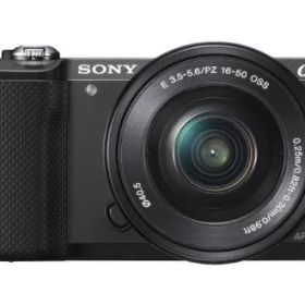 【中古】SONY ミラーレス一眼 α5000 パワーズームレンズキット ブラック ILCE-5000L-B