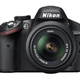 【中古】(非常に良い)Nikon デジタル一眼レフカメラ D3200 レンズキット AF-S DX NIKKOR 18-55mm f/3.5-5.6G VR付属 ブラック D3200LKBK