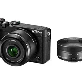 【中古】 Nikon ミラーレス一眼 Nikon1 J5 ダブルレンズキット ブラック J5WLKBK