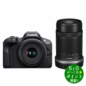 キヤノン カメラ ミラーレス一眼カメラ EOS R100 ダブルズームキット ブラック Canon【転送不可】