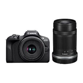 【中古】（新古品） Canon ミラーレス一眼カメラ EOS R100 ダブルズームキット(RF-S18-45+RF-S55-210) ブラック/APS-C/約356g EOSR100-WZK
