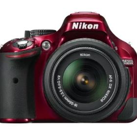 【中古】 Nikon デジタル一眼レフカメラ D5200 レンズキット AF-S DX NIKKOR 18-55mm f/3.5-5.6G VR付属 レッド D5200LKRD
