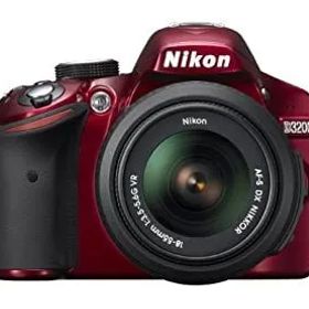 【中古】【非常に良い】Nikon デジタル一眼レフカメラ D3200 レンズキット AF-S DX NIKKOR 18-55mm f/3.5-5.6G VR付属 レッド D3200LKRD
