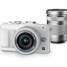 【中古】OLYMPUS ミラーレス一眼 PEN Lite E-PL6 EZダブルズームキット ホワイト E-PL6 EZ DZKIT WHT 9jupf8b
