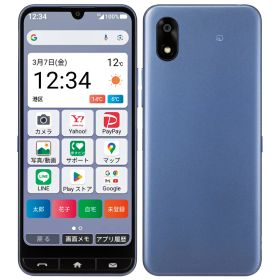【未使用・本体のみ】 SIMフリー Y!mobile かんたんスマホ4 A402ZT ネイビー 利用制限▲(赤ロム永久保証) シニア向けスマートフォン 送料無料