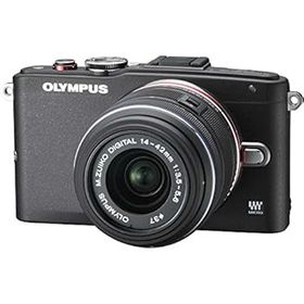 【中古】(良い)OLYMPUS ミラーレス一眼 PEN Lite E-PL6 レンズキット ブラック E-PL6 LKIT BLK