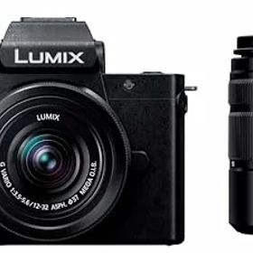 【中古】「ほぼ新品」パナソニック(Panasonic) 小型・軽量ミラーレス一眼カメラ ルミックス ダブルズームレンズキット ブラック DC-G100DW-K