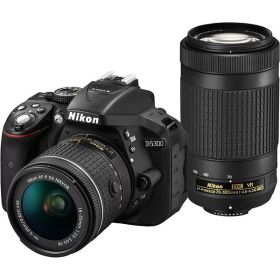 【中古】 ニコン Nikon デジタル一眼レフカメラ D5300 AF-P ブラック ダブルズームキット ブラック 当店保証30日間 人気 一眼レフ デジタル一眼 中古 カメラ