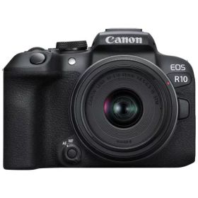 【中古】Canon ミラーレス一眼カメラ EOS R10 レンズキット(RF-S18-45)ブラック/APS-C/EOSR10-1845ISSTMLK