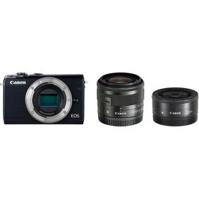 【中古】 キヤノン Canon ミラーレス一眼カメラ EOS M100 ブラック ダブルレンズキット ブラック 当店保証30日間 人気 ミラーレス一眼 ミラーレス デジタルカメラ 中古
