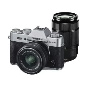 【中古】【1年保証】【美品】FUJIFILM X-T30 ダブルズームキット XC 15-45mm + XC 50-230mm II シルバー