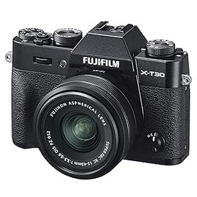 【中古】【39shop】富士フイルムFUJIFILM★ミラーレス一眼カメラ X-T30XCレンズキット ブラック X-T30LK-1545-B（非常に良い）