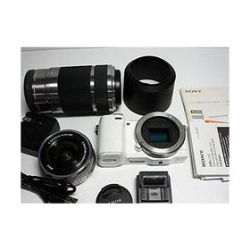 SONY α NEX-5Rダブルズームレンズキット ズームレンズキット ホワイト 良品 動作確認済み 1ヶ月保証付 小型軽量 ミラーレス