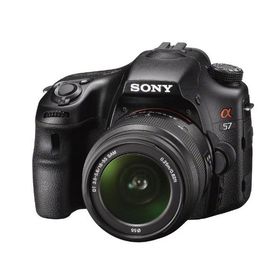 SONY ミラーレス一眼 α57 ズームレンズキット DT 18-55mm F3.5-5.6 SAM付 (中古品)