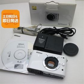 超美品 Nikon 1 J1 ボディ ホワイト 即日発送 ミラーレス一眼 ニコン 本体 あすつく 土日祝発送OK