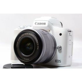 【中古】 キヤノン Canon デジタル一眼レフカメラ EOS Kiss ホワイト M ホワイトレンズキット 美品 Wi-Fiで 当店保証30日間 人気 一眼レフ デジタル一眼 中古 カメラ