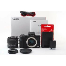 【中古】 キヤノン Canon デジタル一眼レフカメラ EOS Kiss ブラック M ブラックレンズキット 美品 Wi-Fiで 当店保証30日間 人気 一眼レフ デジタル一眼 中古 カメラ