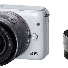 【中古】Canon キヤノン EOS M10 ダブルレンズキット ホワイト