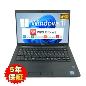 【Windows11】【ビジネススタンダード】 DELL Latitude 7390 第8世代 Core i5 8250U/1.60GHz 4GB SSD128GB M.2 NVMe Windows11 64bit WPSOffice 13.3インチ フルHD カメラ 無線LAN 中古パソコン ノートパソコン PC Notebook 【中古】