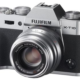 【中古】FUJIFILM フジフイルム X-T10 単焦点レンズキット シルバー