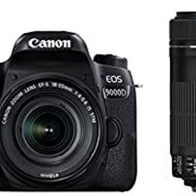 【中古】「非常に良い」Canon デジタル一眼レフカメラ EOS 9000D ダブルズームキット EF-S18-55mm/EF-S55-250mm 付属 EOS9000D-WKIT