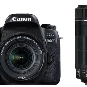 【中古】Canon デジタル一眼レフカメラ EOS 9000D ダブルズームキット EF-S18-55mm/EF-S55-250mm 付属 EOS9000D-WKIT