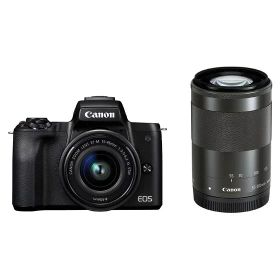 Canon EOS Kiss M ダブルズームキット ブラック キヤノン デジタル一眼レフカメラ