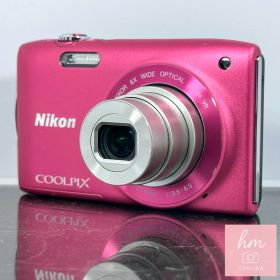 【美品】Nikon COOLPIX S3300 ピンク 1600万画素 6倍ズーム 26mm広角 手ブレ補正 HD動画 スリムコンパクトデジタルカメラ