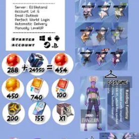 幻塔 EU(Astora | Lvl:6 | 450 Red Nucleus+Lana+Nemesis Voidpiercer+Harmopheus+Grey Fox+6 SSR+ SSR Box+450 Gold Nucleus+Costume,2xJetpack | #t0f5