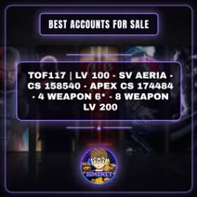 幻塔 TOF117 | LV 100 - SV AERIA - CS 158540 - APEX CS 174484 - 4 WEAPON 6* - 8 WEAPON LV 200…