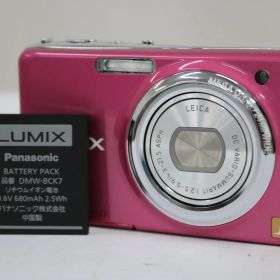【返品保証】 パナソニック Panasonic LUMIX DMC-FX77 ピンク バッテリー付き コンパクトデジタルカメラ T628
