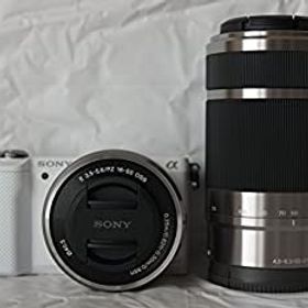 【中古】SONY ミラーレス一眼 α5000 ダブルズームレンズキット ホワイト ILCE-5000Y-W