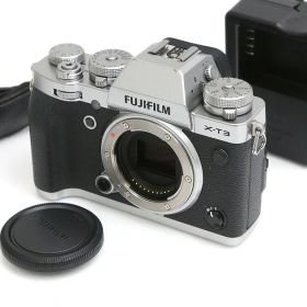 【中古】【お買い得品】富士フイルム FUJIFILM X-T3 ボディ [シルバー] CA01-B7404-4C3A 富士フイルム ミラーレス一眼 APS-C Xマウント 高画質 高速AF 高速連写 4K動画 防塵防滴 シルバー