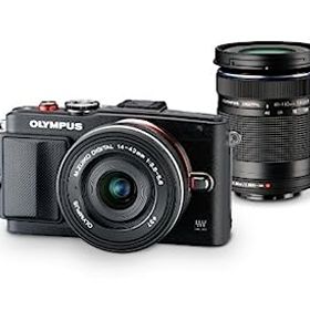 【中古】OLYMPUS ミラーレス一眼 PEN Lite E-PL6 EZダブルズームキット ブラック E-PL6 EZ DZKIT BLK