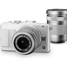 【中古】【39shop】OLYMPUS★ミラーレス一眼 PEN Lite E-PL6 ダブルズームキット ホワイト E-PL6 DZKIT WHT(非常に良い)