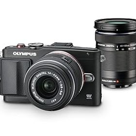 【中古】［非常に良い］OLYMPUS ミラーレス一眼 PEN Lite E-PL6 ダブルズームキット ブラック E-PL6 DZKIT BLK