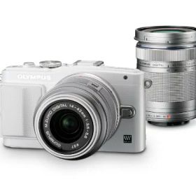 【中古】OLYMPUS ミラーレス一眼 PEN Lite E-PL6 ダブルズームキット ホワイト E-PL6 DZKIT WHT