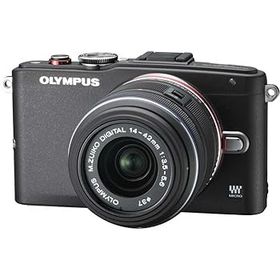 【中古】(非常に良い)OLYMPUS ミラーレス一眼 PEN Lite E-PL6 レンズキット ブラック E-PL6 LKIT BLK