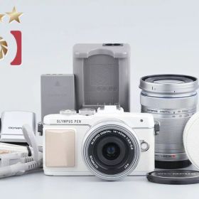 【中古】OLYMPUS オリンパス PEN Lite E-PL7 EZ ダブルズームキット ホワイト シャッター回数僅少