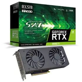 ELSA GeForce RTX 3060 Ti S.A.C LHR(GD3060T-8GERSH）RTX3060Ti(LHR)/8GB(GDDR6)