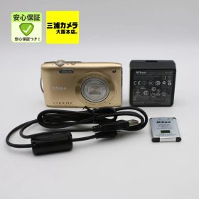 【良品】 Nikon COOLPIX S3300 ゴールド デジタルカメラ #112VV09115