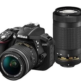 【中古】【39shop】Nikon★デジタル一眼レフカメラ D5300 AF-P ダブルズームキット ブラック D5300WZ3(非常に良い)