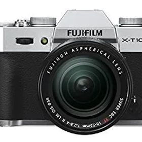 【中古】「非常に良い」FUJIFILM ミラーレス一眼 X-T10 レンズキット シルバー X-T10LK-S