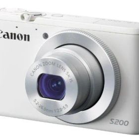 【中古】「非常に良い（無料延長保証）」Canon デジタルカメラ PowerShot S200(ホワイト) F値2.0 広角24mm 光学5倍ズーム PSS200(WH)