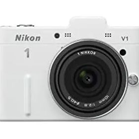 【中古】Nikon ミラーレス一眼カメラ Nikon 1 (ニコンワン) V1 (ブイワン) 薄型レンズキット ホワイトN1 V1ULK WH