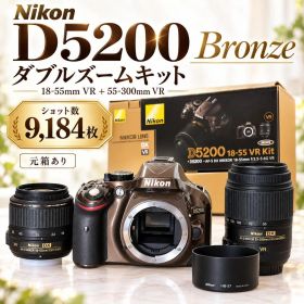 極美品★Nikon D5200 ブロンズ ダブルズーム 元箱付